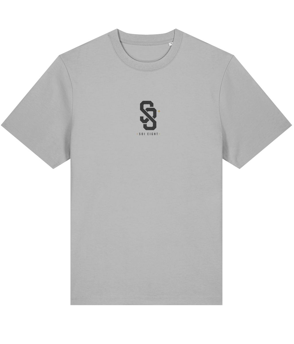 SOI EIGHT Bangkok Corner Shop Tee – Vorderansicht des Streetwear T-Shirts mit dezentem SOI EIGHT Logo auf der Brust.